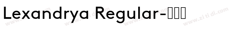 Lexandrya Regular字体转换